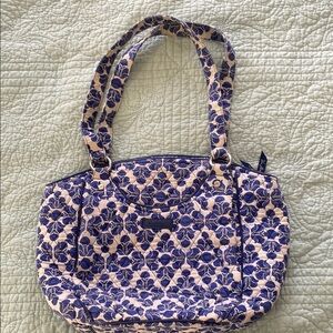 Vintage Vera Bradley Blue and White Shoulder Bag